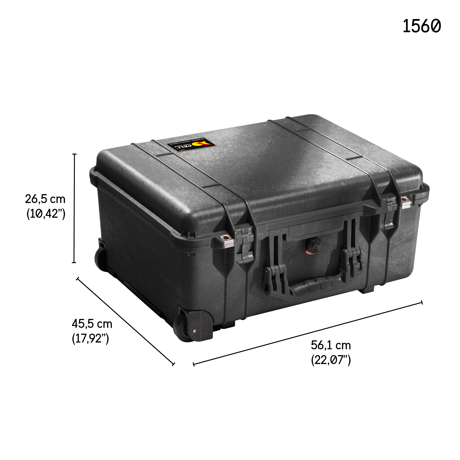 Dėžė Peli 1560 (su polistirolu) juoda - Image 9